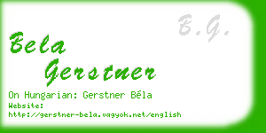 bela gerstner business card