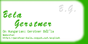 bela gerstner business card